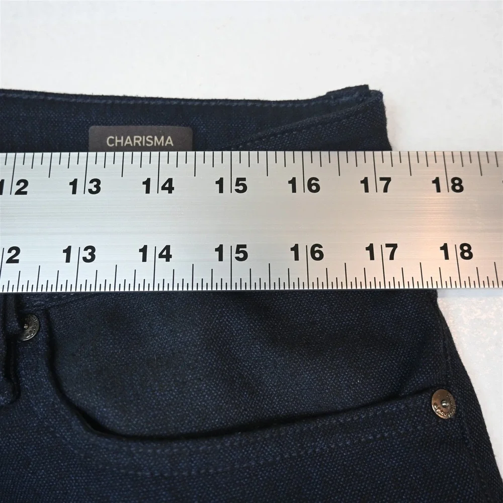 34 Heritage 35x32 Navy Knit Stretch Charisma Comfort Rise Classic Straight Jeans